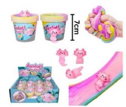GLUS (SLIME) - AXOLOTL FLUFFY ULTRA DOUX AVEC FIGURINE 140G